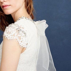J.Crew  Lara Embellished Ivory Dress